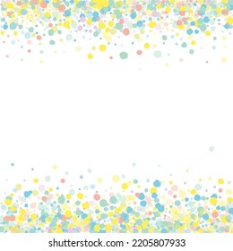 Green Dot Fun White Background. Top Circle Design. Celebration Rain Texture. Pastel Dust Flying Wallpaper.