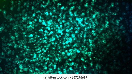 Green Dot Glowing Background. Techno Concept Abstract Space. Technology Digital Concept. Vector Illustration