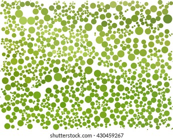 Green dot on white abstract background