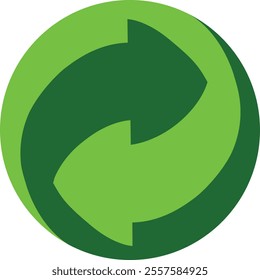 Green Dot Recycling, Eco-friendly icon, Green Dot Recycling, Green Dot symbol, recycle sign color