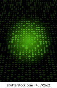 Green dot scene lighted