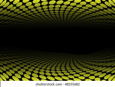 Green dot vector tunnel
