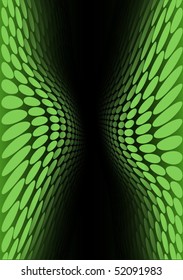 Green doted canyon abstraction