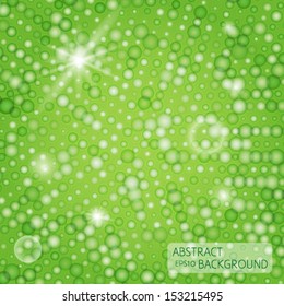 Green dots abstract background 