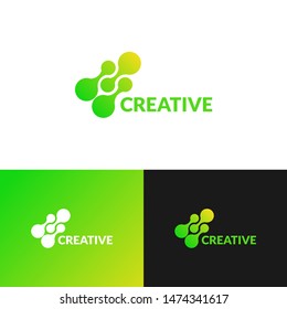 green dots mark logo modern for tech company