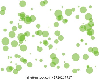 Puntos verdes dispersos al azar sobre fondo blanco