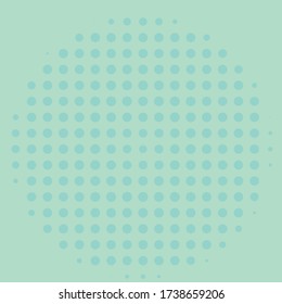 Green dotted background. Pop art style. Pattern with small circles, dots, design element for web banners, posters, cards, wallpapers, backdrops, sites. Green-mint color. Vector illustration