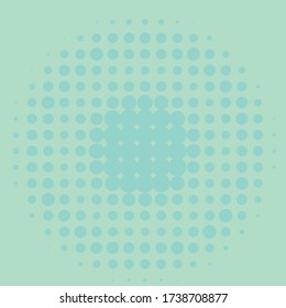 El fondo verde salpicado. Estilo de arte pop. Patrón con pequeños círculos, puntos, elemento de diseño para banners web, afiches, tarjetas, fondos de pantalla, sitios web. Color de menta verde. Ilustración del vector