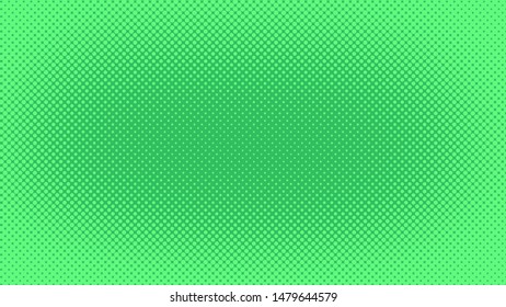 Green dotted background in retro pop art comic style, vector illustration