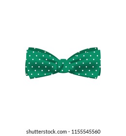 green dotted colored bow tie icon. Element of bow tie illustration. Premium quality graphic design icon. Signs and symbols collection icon for websites, web design, mobile app on white background