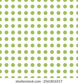 Green Dotted Geometric Seamless Repeat Pattern.