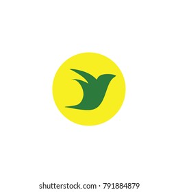 green dove bird vector logo