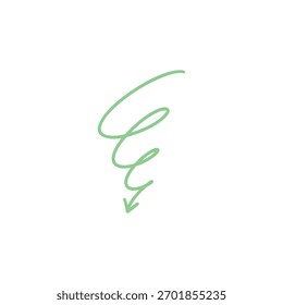 grün-nach-unten-Pfeilstrich