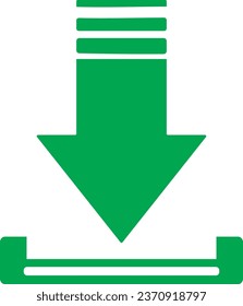 Green download icon symbol for designer.