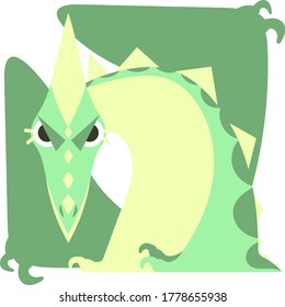 The green dragon is looking at you