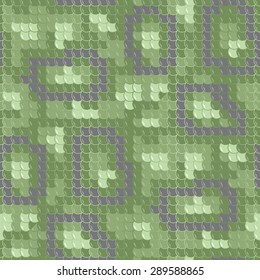 Green dragon skin. Seamless squama texture pattern