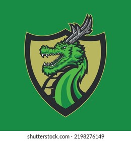 Green Dragon Sport Logo Vector