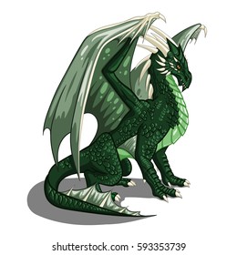 Green dragon - vector illustrations