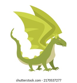 green dragon with wings character