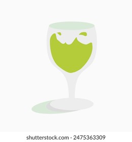 Green drink freehand drawing vector