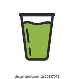 Green drink refreshes beverage icon still