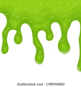 Lomo líquido verde deslizante sobre fondo blanco. Ilustración del vector
