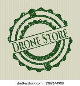 Green Drone Store grunge stamp