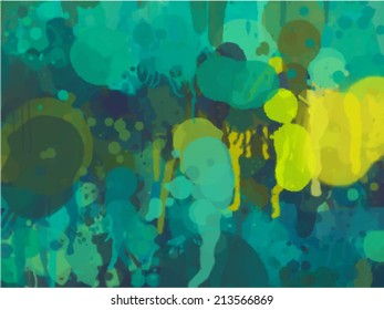 Green drop abstract background