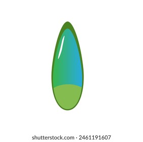 The green drop is beautiful on a transparent background