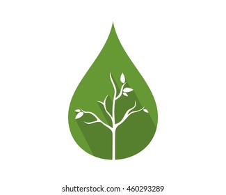 green droplets dead tree leafless plant fall image vector icon