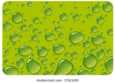 Gotas verdes. Vector.