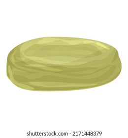 Green dry fruit icon cartoon vector. Healthy food. Fresh snack