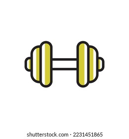 Green Dumbell Icon Vector Illustration