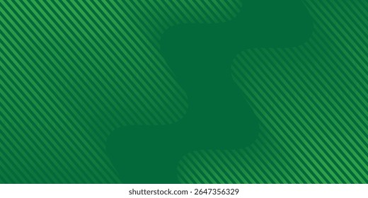 green dynamic diagonal parallel slanted lines with wave geometric pattern. futuristic geometric design.