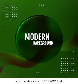 Green dynamic shapes composition. Green Minimalistic design,modern diagonal abstract background.
