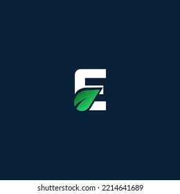 Elementos de plantilla de diseño del logotipo de la letra E verde. Logo de la letra digital abstracta moderna. Ilustración vectorial.