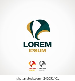 Green eagle logo for business. vector format.