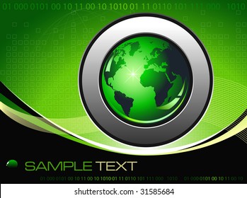 green earth background - vector illustration