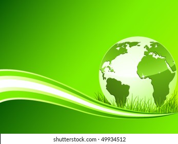 green earth background - vector illustration