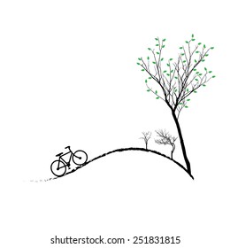 Green earth with bike
