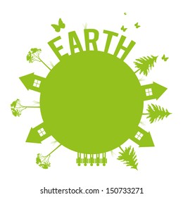 Green Earth Concept. High quality vector illustration. Eps10.