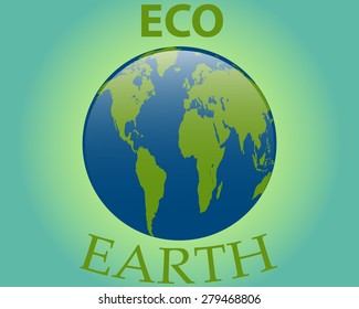 Green earth concept ,vector illustration. stock 