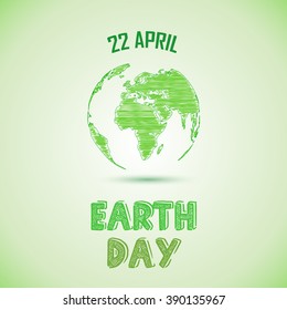 Green Earth Day background.vector