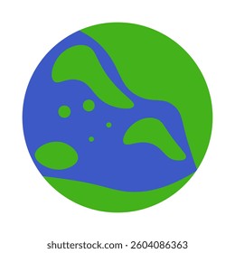 Green earth day design illustration
