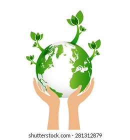 Green earth eco concept