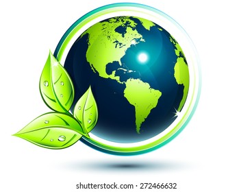 green earth - eco-friendly concept - Usa - Elements are furnished by NASA