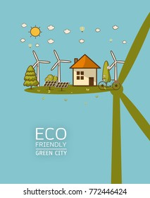 green earth- ecology concept green information with ecology and green city of energy saving or clean energy with green collection.Ecology info collection,Charts,Symbols,Graphic elements.