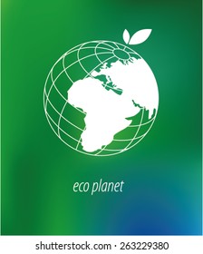 green earth. ecology. line