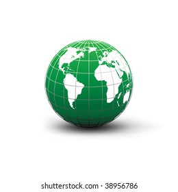  Green Earth Globe