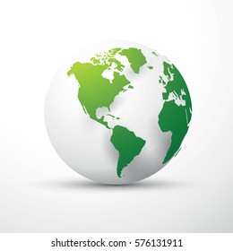 green earth globe america